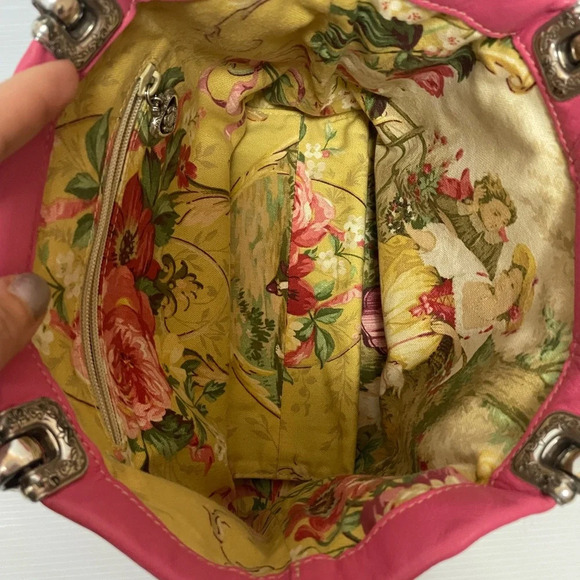 Brighton “JODI” Pink/Mauve Satchel/Tote Stitched Heart - Picture 2 of 12